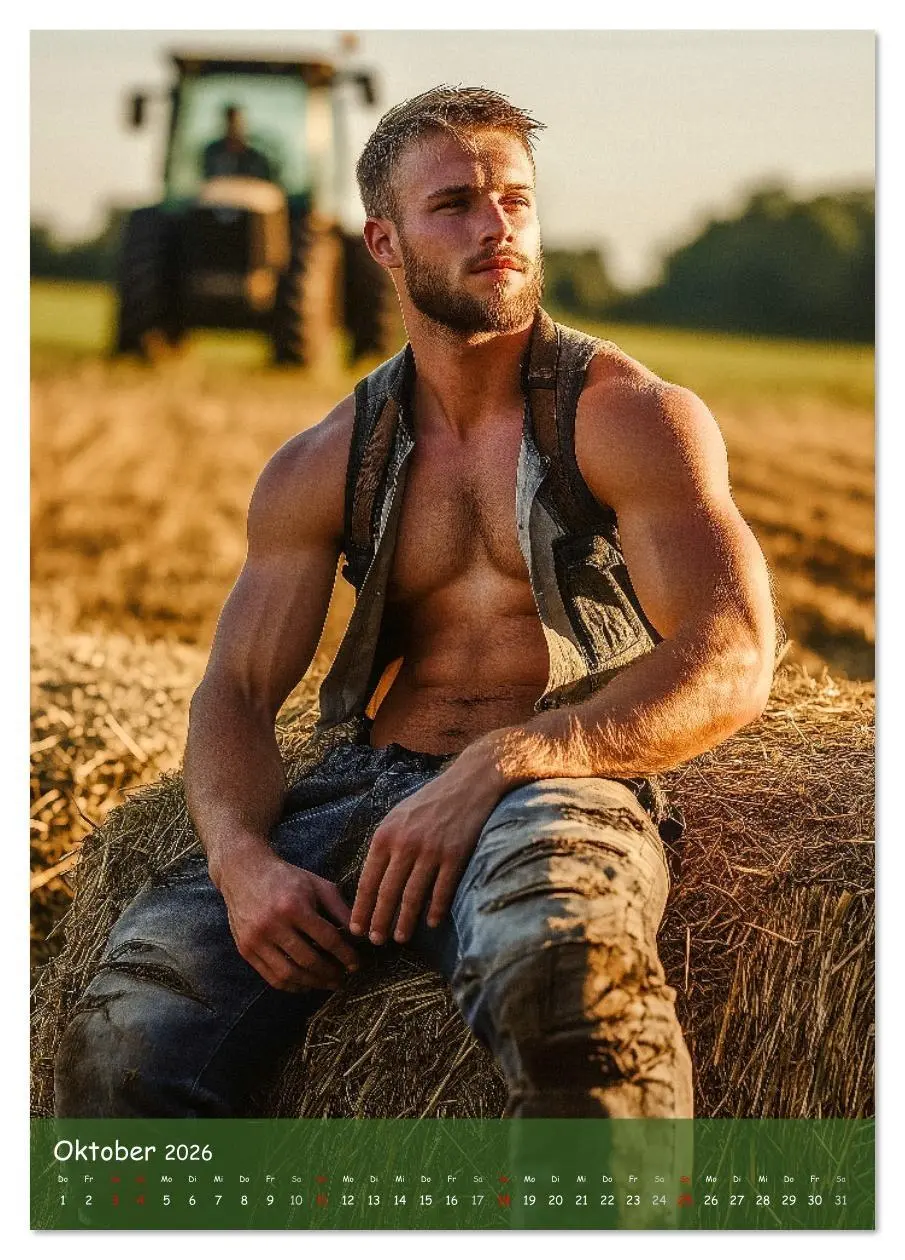 Bild: 9783516621068 | Muskeln, Heu und Herz - Sexy Männer vom Dorf (Tischkalender 2026...