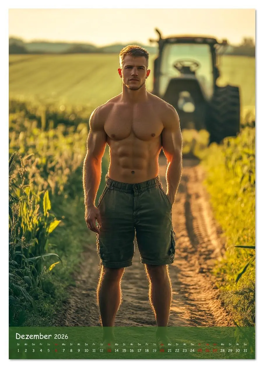 Bild: 9783516621068 | Muskeln, Heu und Herz - Sexy Männer vom Dorf (Tischkalender 2026...