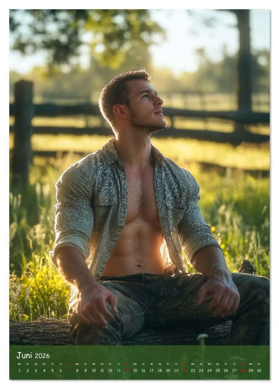 Bild: 9783516621068 | Muskeln, Heu und Herz - Sexy Männer vom Dorf (Tischkalender 2026...