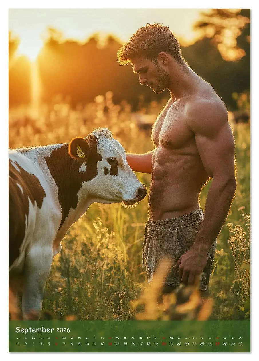 Bild: 9783516621068 | Muskeln, Heu und Herz - Sexy Männer vom Dorf (Tischkalender 2026...