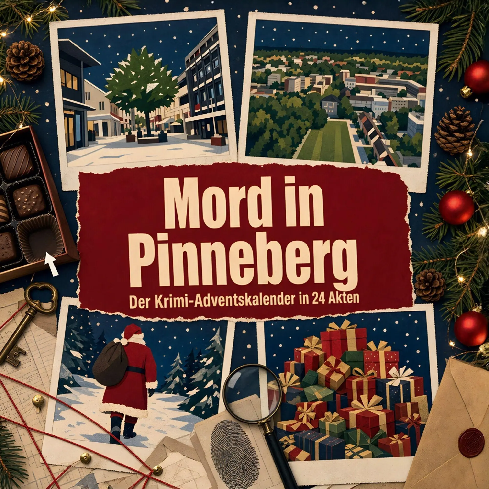 Cover: 9783696121068 | Mord in Pinneberg | Der Krimi-Adventskalender in 24 Akten | Scholz