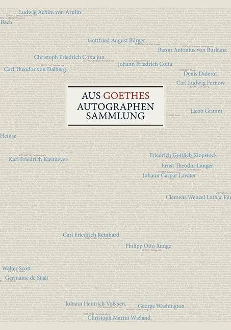 Cover: 9783835331068 | Aus Goethes Autographensammlung | Goethe- und Schiller-Archiv | Buch