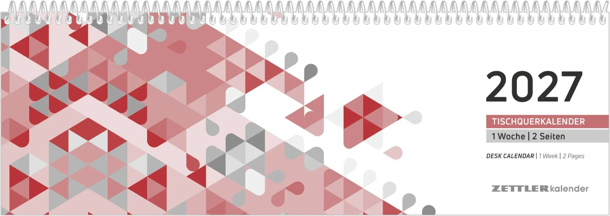 Cover: 4069095011168 | Tischquerkalender 1W/2S rot 2027 | Neumann Verlage GmbH &amp; Co KG | 2027