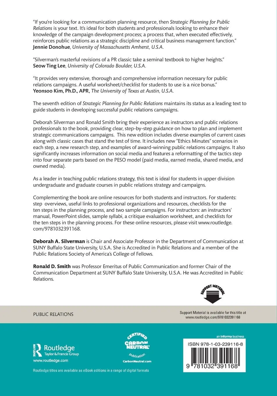 Rückseite: 9781032391168 | Strategic Planning for Public Relations | Deborah A. Silverman (u. a.)