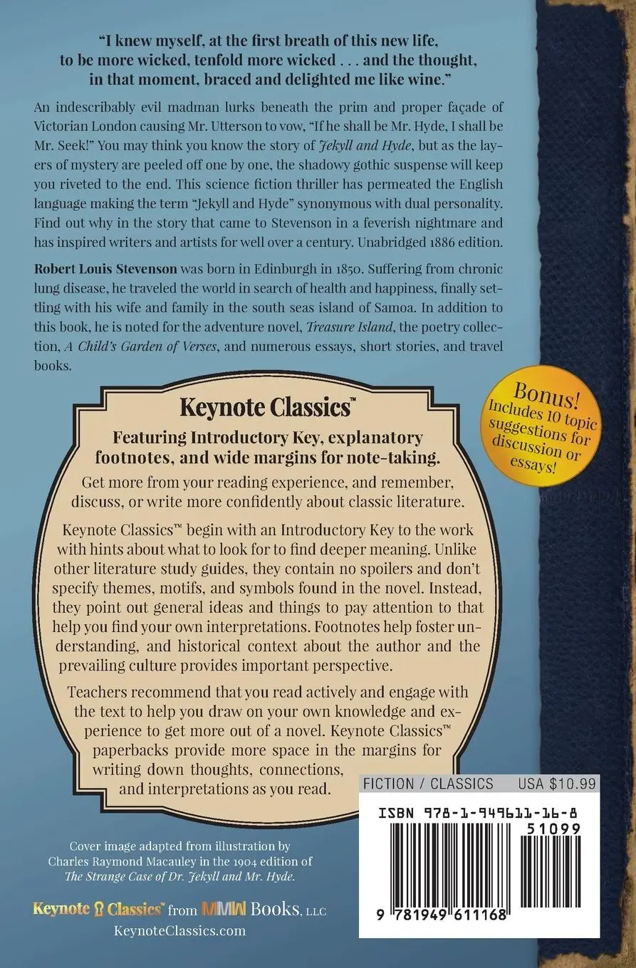 Rückseite: 9781949611168 | The Strange Case of Dr. Jekyll and Mr. Hyde (Annotated Keynote...
