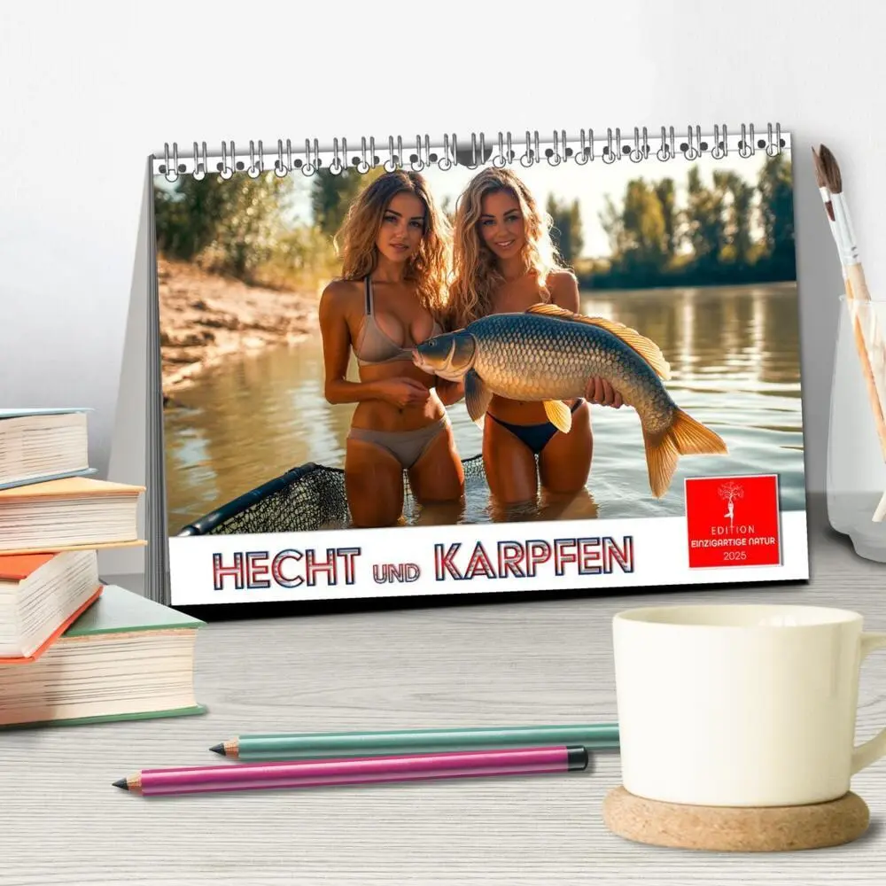 Bild: 9783457211168 | Hecht und Karpfen (Tischkalender 2025 DIN A5 quer), CALVENDO...