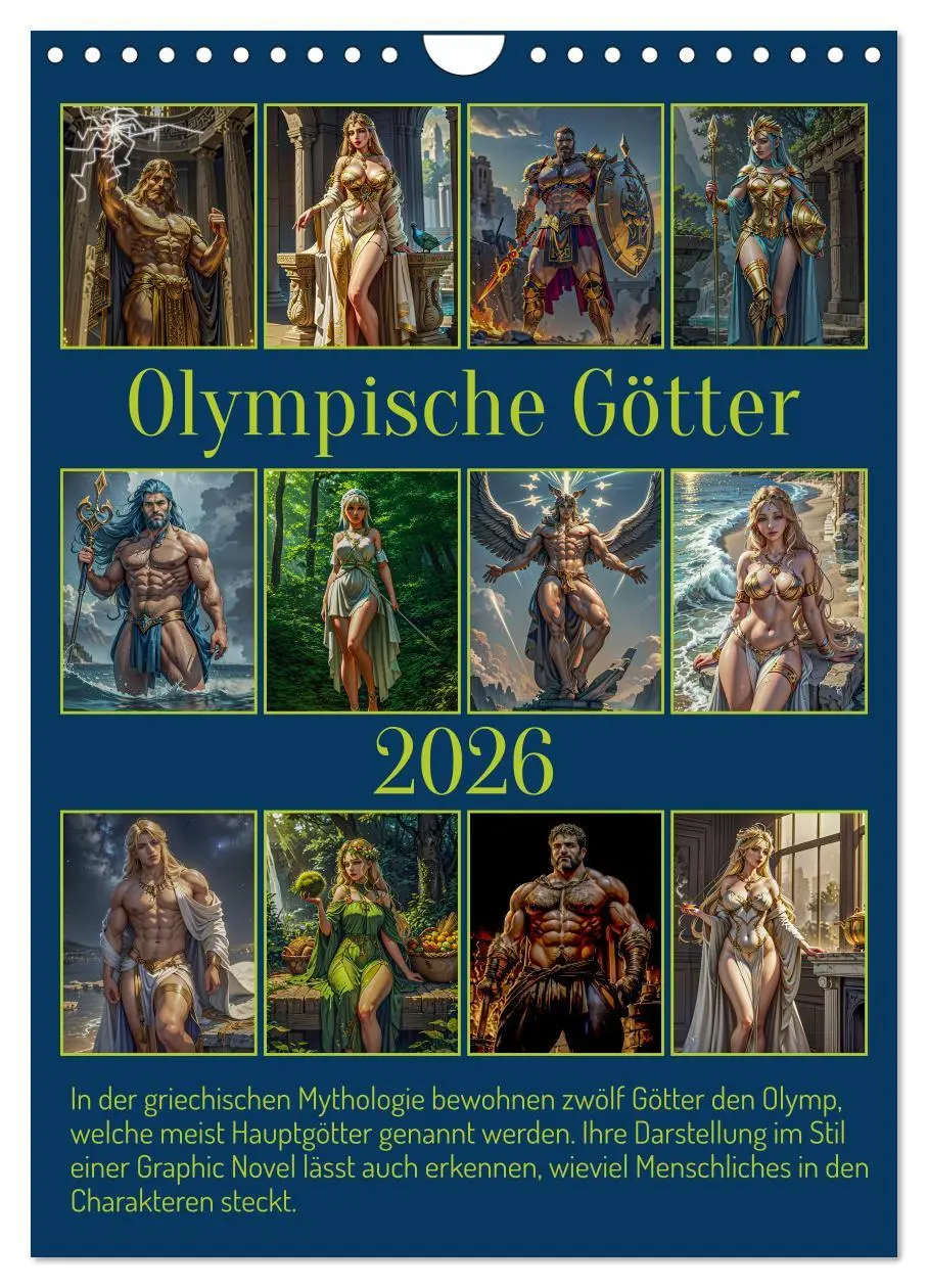 Cover: 9783516301168 | Olympische Götter (Wandkalender 2026 DIN A4 hoch), CALVENDO...