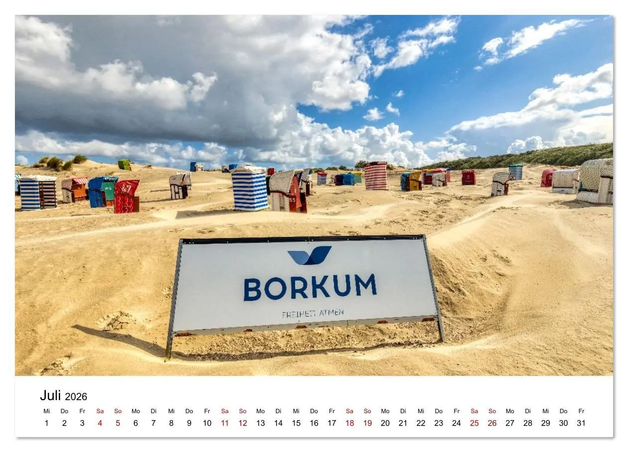 Bild: 9783516611168 | Insel Borkum - Ein Jahr zwischen Wind und Wellen (Wandkalender 2026...