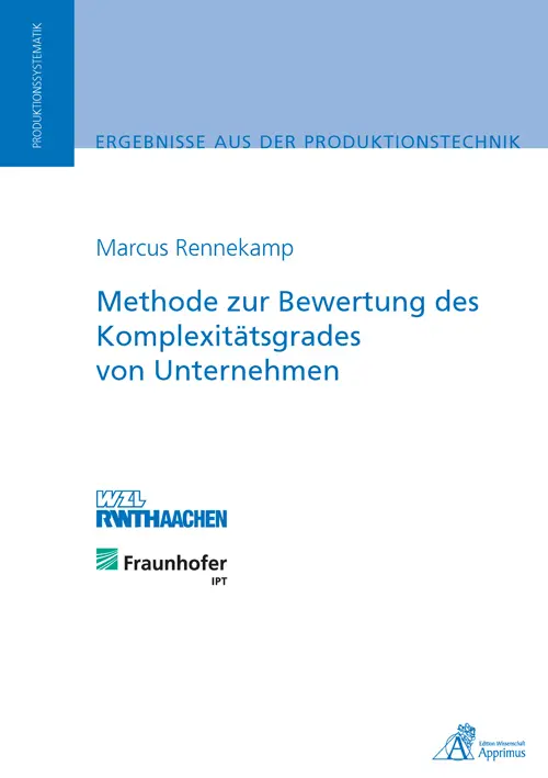 Cover: 9783863591168 | Methode zur Bewertung des Komplexitätsgrades von Unternehmen | Buch