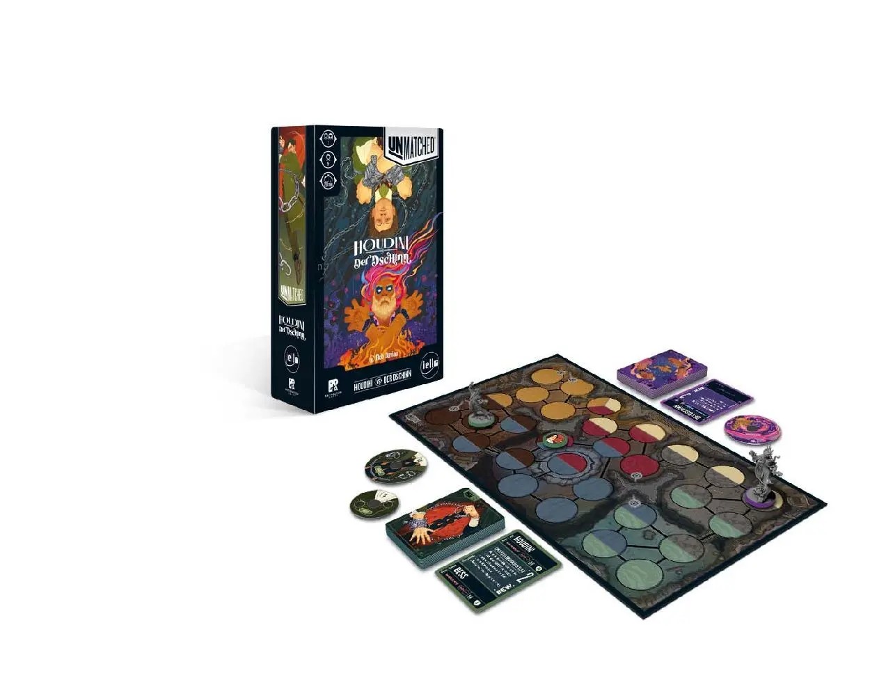Bild: 3701551701268 | Unmatched: Houdini vs Der Dschinn | Spiel | Karton | 701268 | Deutsch