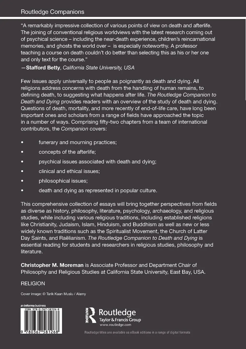 Rückseite: 9780367581268 | The Routledge Companion to Death and Dying | Christopher Moreman