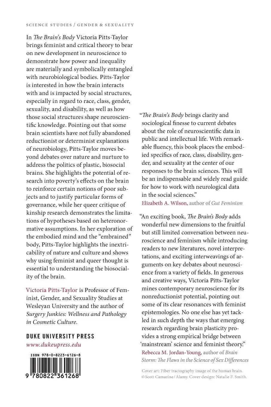 Rückseite: 9780822361268 | The Brain's Body | Neuroscience and Corporeal Politics | Pitts-Taylor