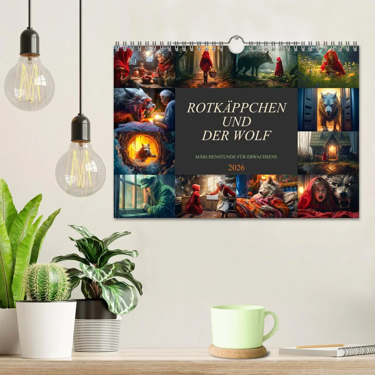 Bild: 9783457371268 | Rotkäppchen und der Wolf (Wandkalender 2026 DIN A4 quer), CALVENDO...