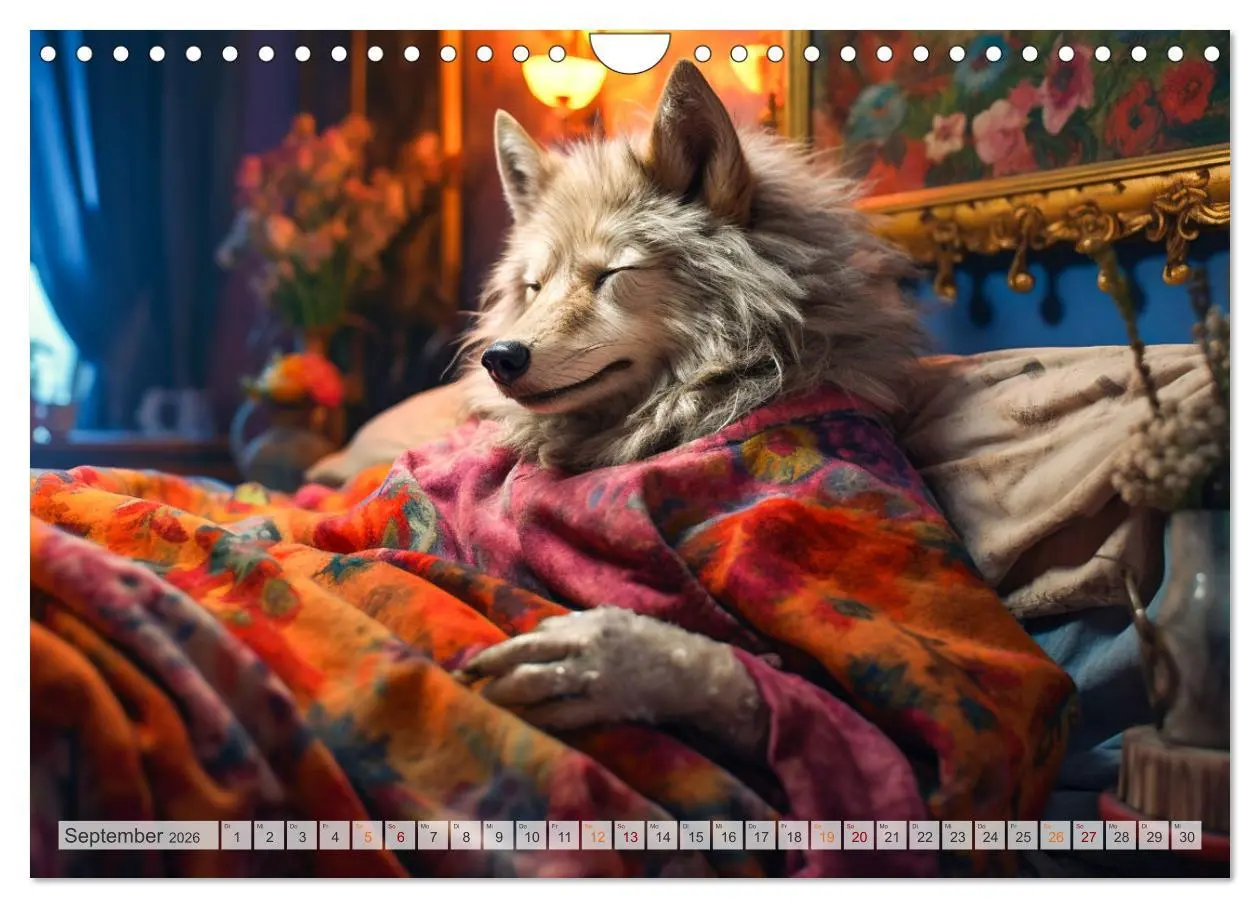 Bild: 9783457371268 | Rotkäppchen und der Wolf (Wandkalender 2026 DIN A4 quer), CALVENDO...