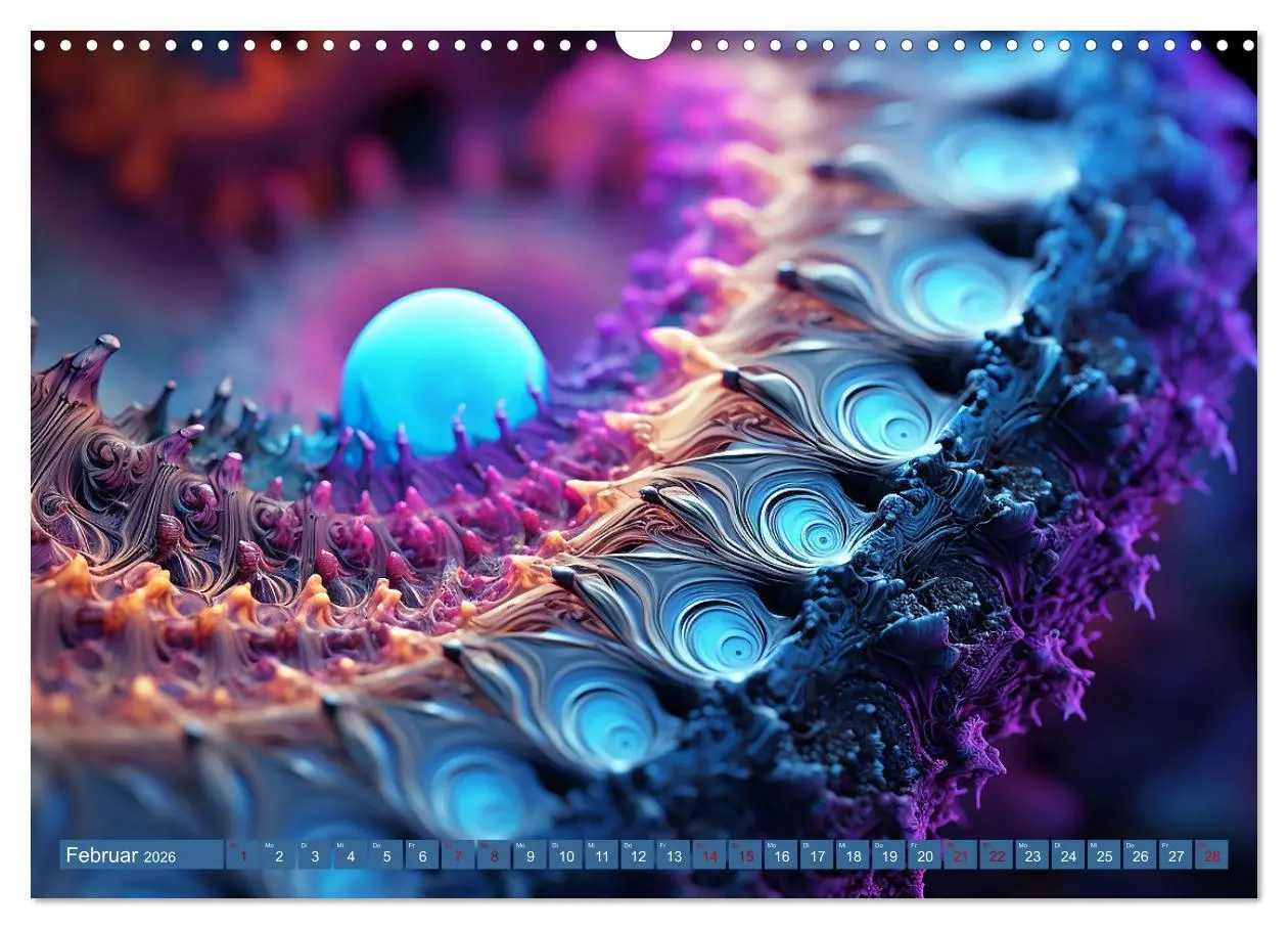 Bild: 9783457511268 | Fraktaler Zauber (Wandkalender 2026 DIN A3 quer), CALVENDO...
