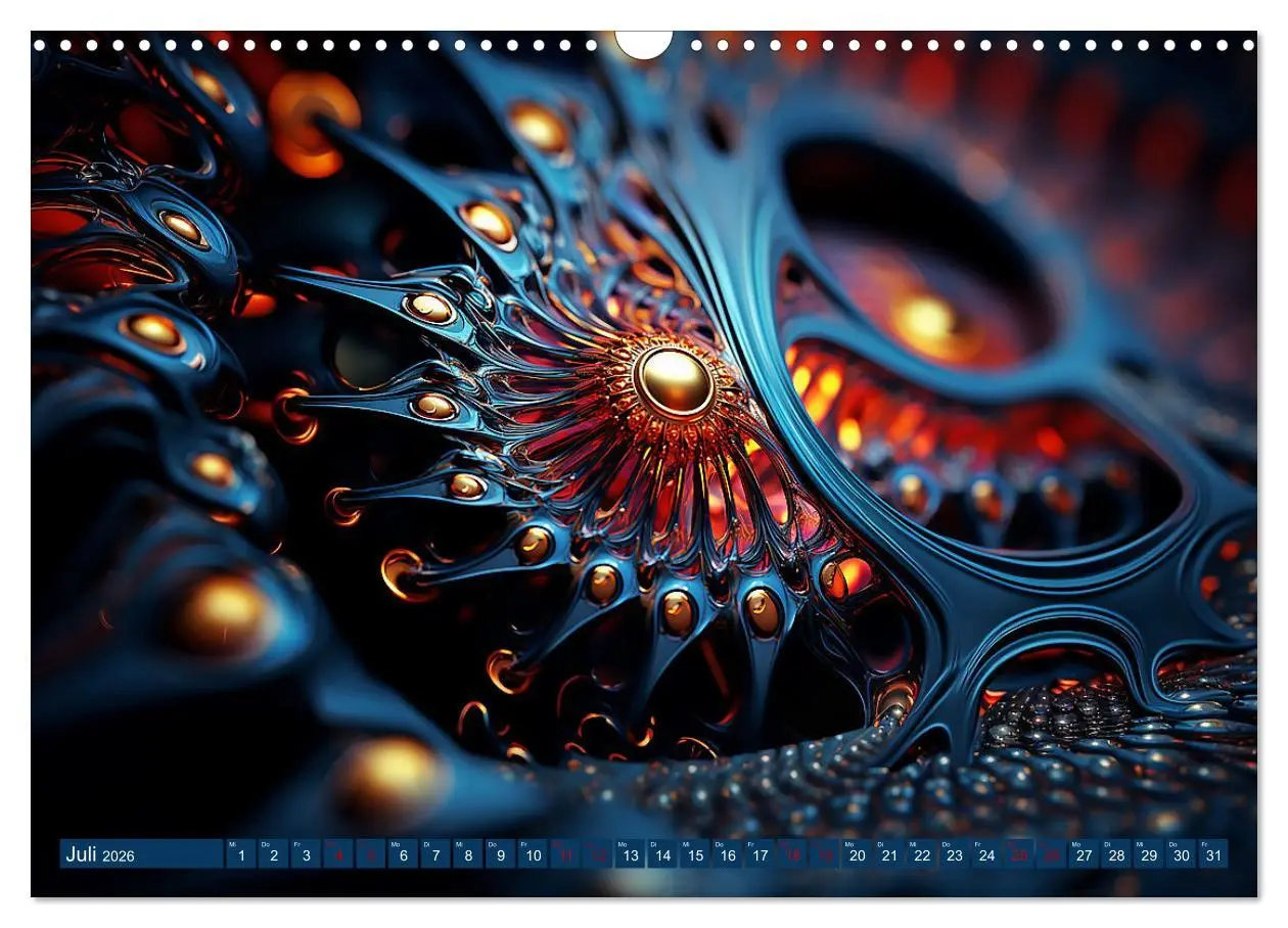 Bild: 9783457511268 | Fraktaler Zauber (Wandkalender 2026 DIN A3 quer), CALVENDO...