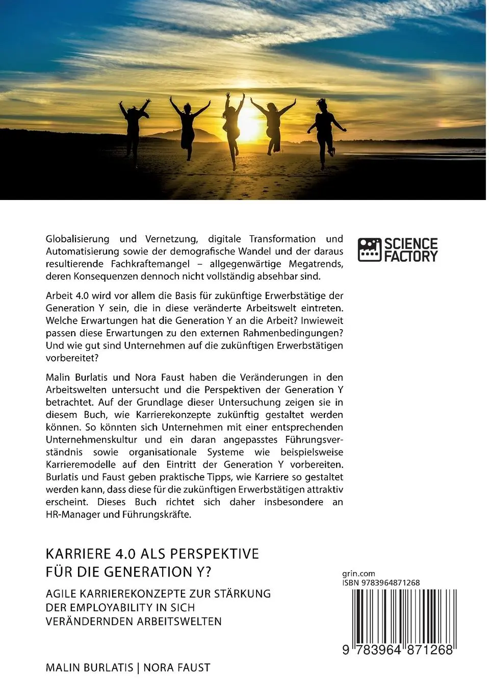 Rückseite: 9783964871268 | Karriere 4.0 als Perspektive für die Generation Y? Agile...