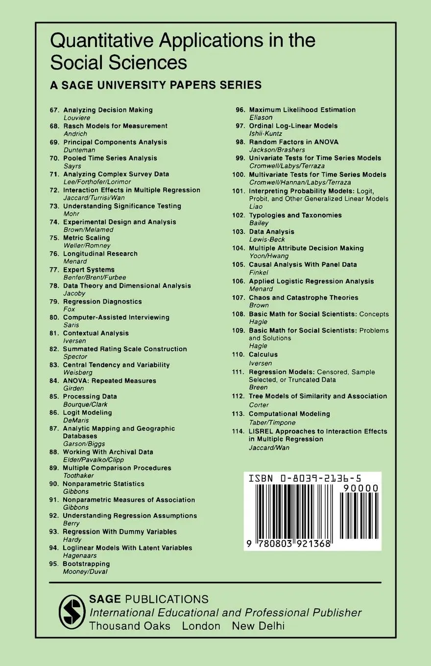 Rückseite: 9780803921368 | Models for Innovation Diffusion | Vijay Mahajan (u. a.) | Taschenbuch