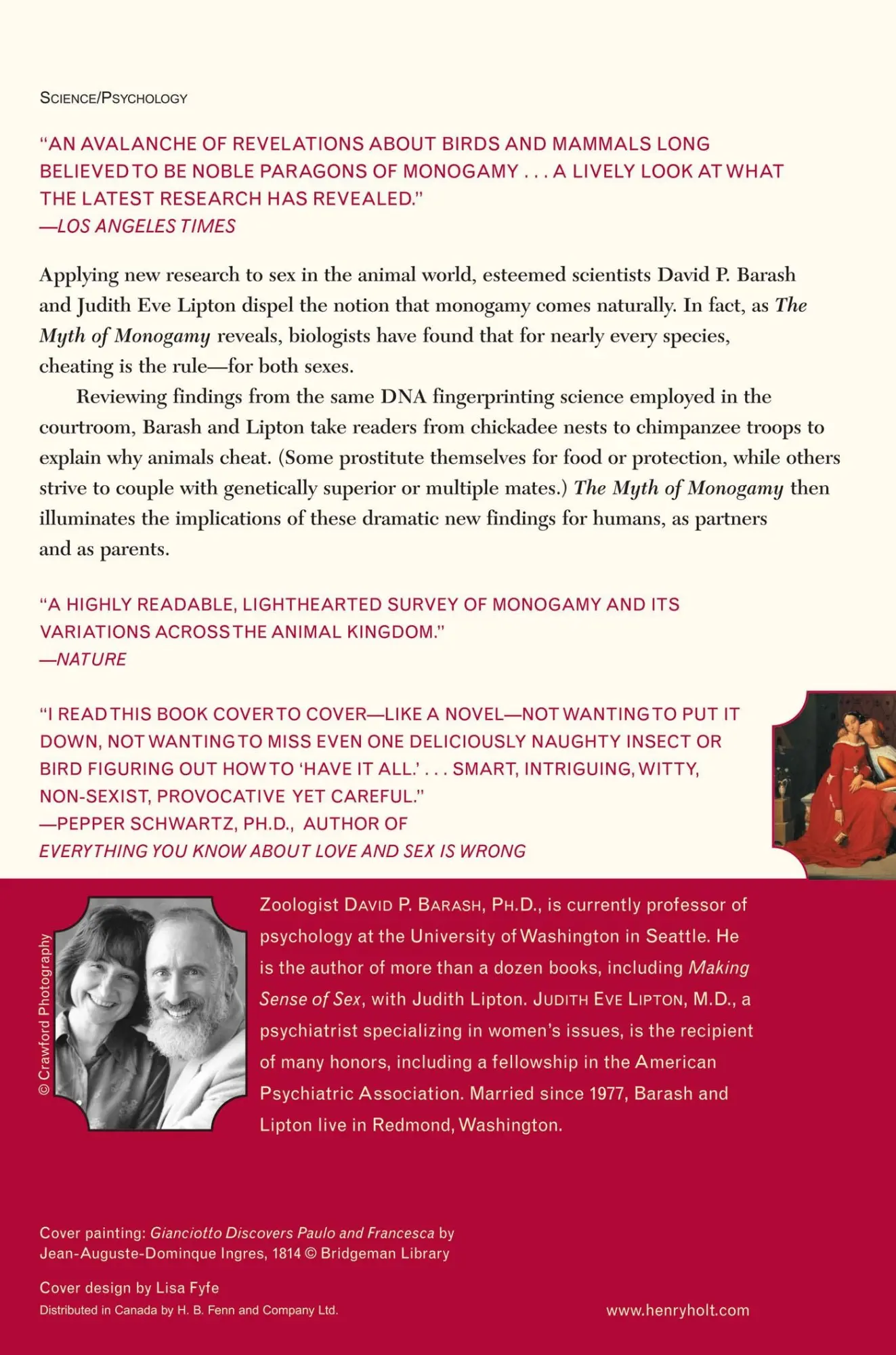Rückseite: 9780805071368 | The Myth of Monogamy | Fidelity and Infidelity in Animals and People
