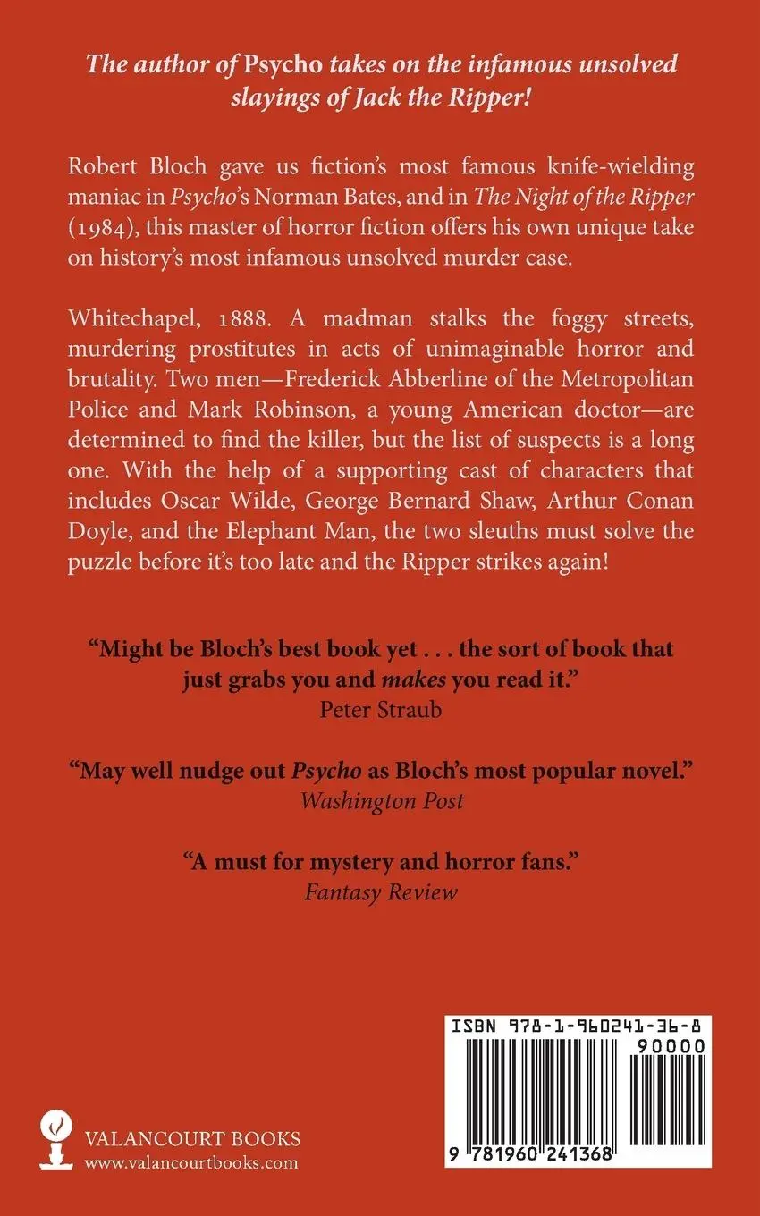 Rückseite: 9781960241368 | The Night of the Ripper | Robert Bloch | Taschenbuch | Paperback