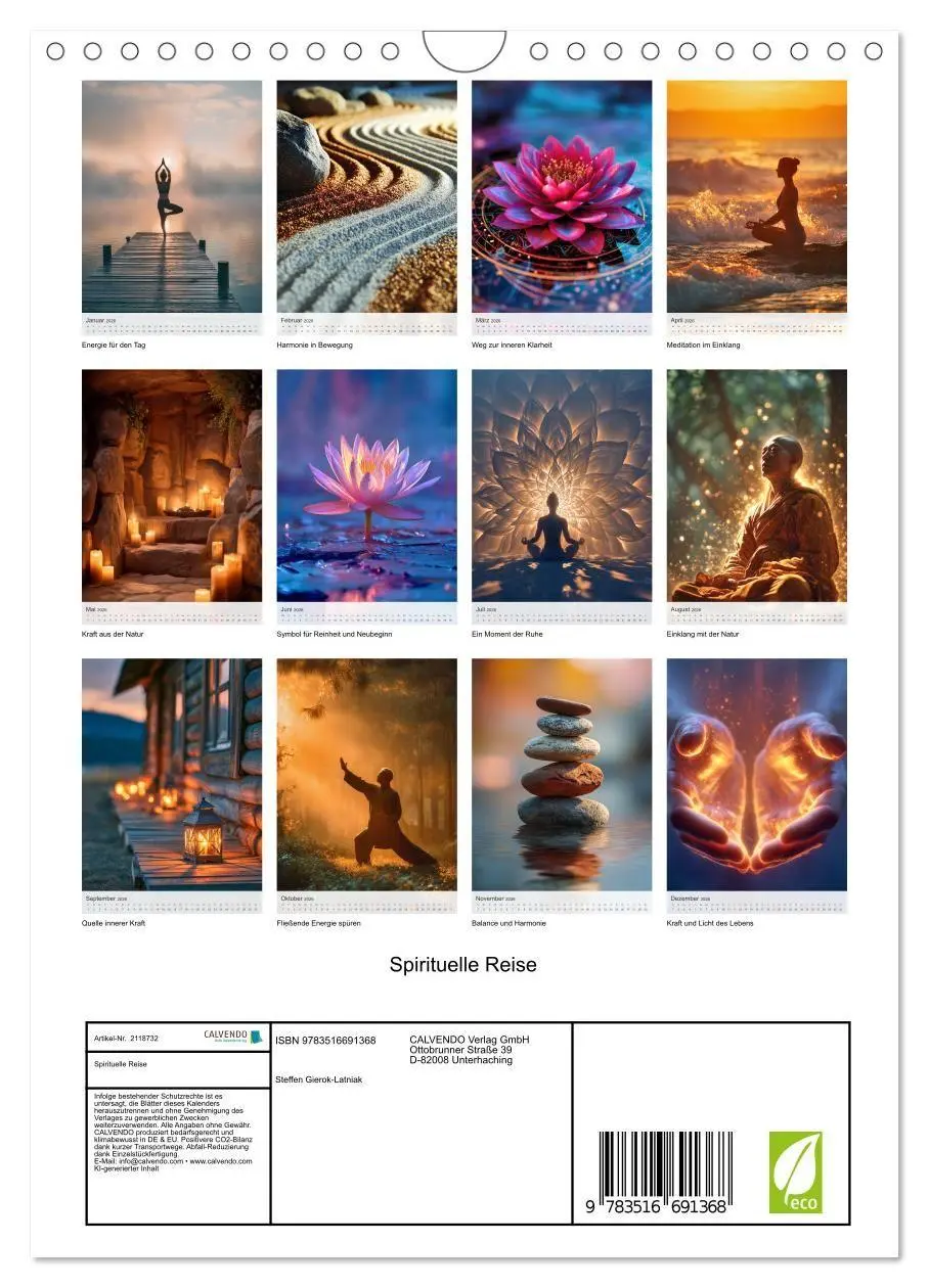 Bild: 9783516691368 | Spirituelle Reise (Wandkalender 2026 DIN A4 hoch), CALVENDO...