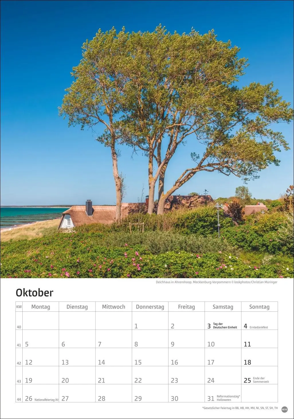 Bild: 9783756411368 | Deutschlands Küsten Kalender 2026 | Heye | Kalender | Spiralbindung