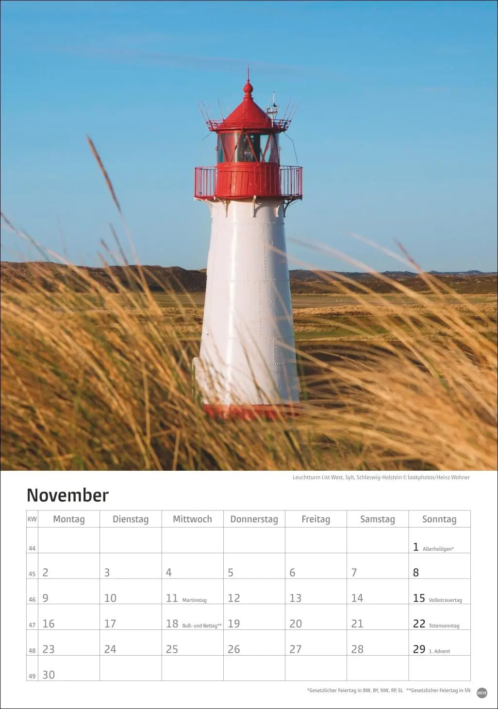 Bild: 9783756411368 | Deutschlands Küsten Kalender 2026 | Heye | Kalender | Spiralbindung