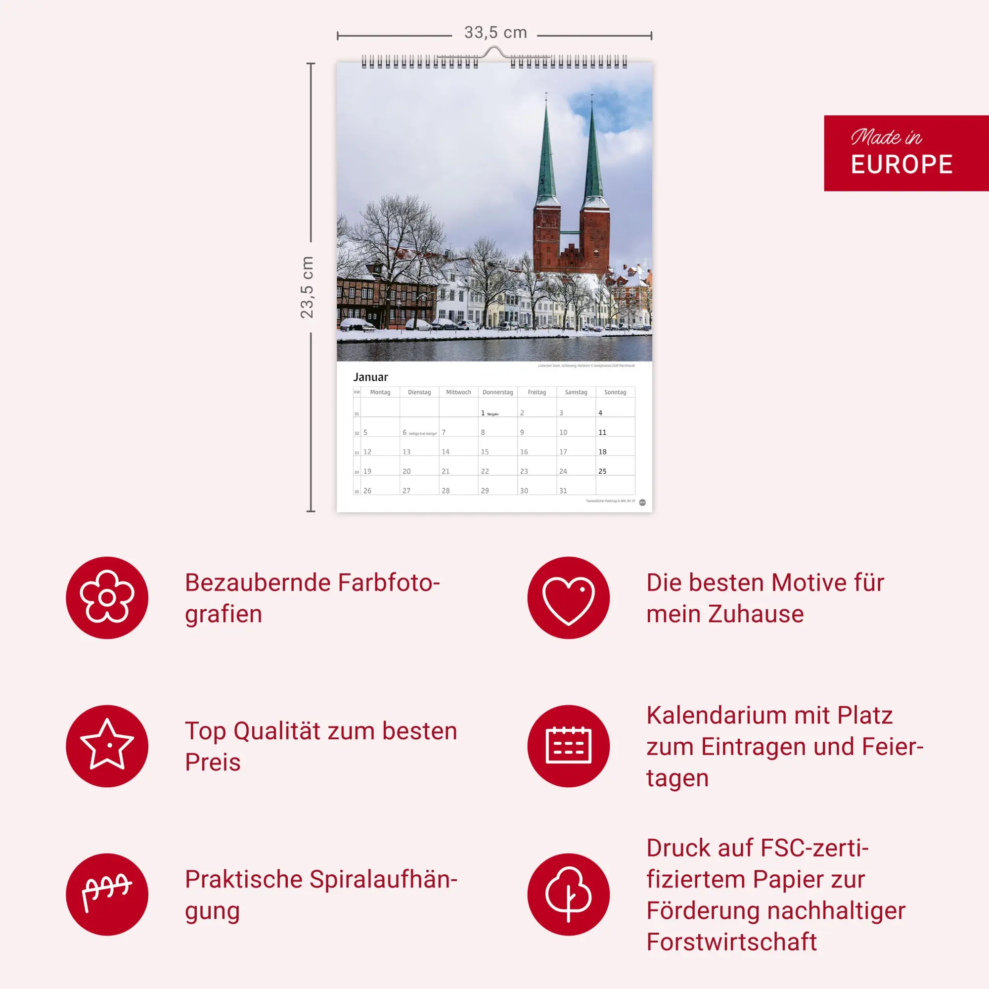 Bild: 9783756411368 | Deutschlands Küsten Kalender 2026 | Heye | Kalender | Spiralbindung