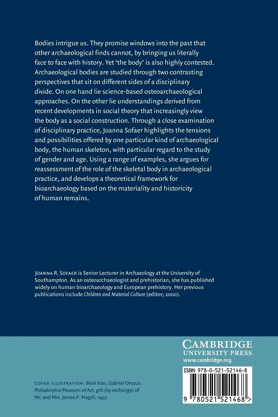 Rückseite: 9780521521468 | The Body as Material Culture | A Theoretical Osteoarchaeology | Sofaer