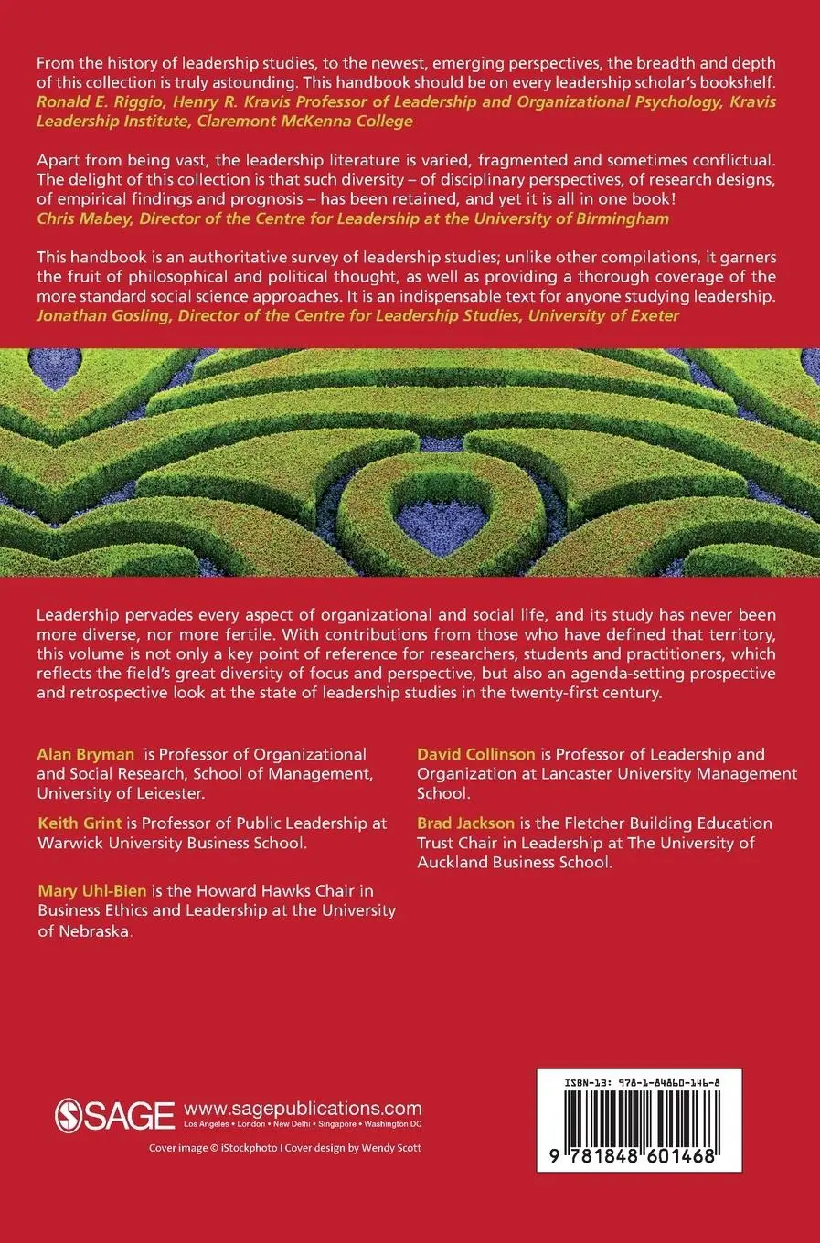 Rückseite: 9781848601468 | The SAGE Handbook of Leadership | Alan Bryman (u. a.) | Buch | 2011