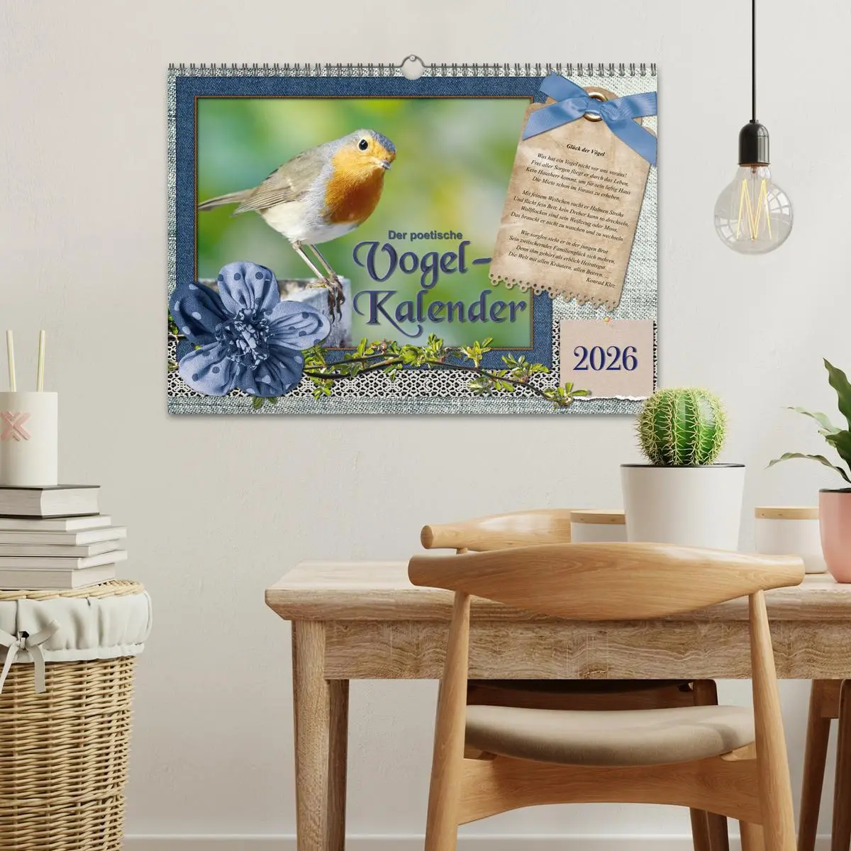 Bild: 9783457661468 | Der poetische Vogelkalender (Wandkalender 2026 DIN A3 quer),...