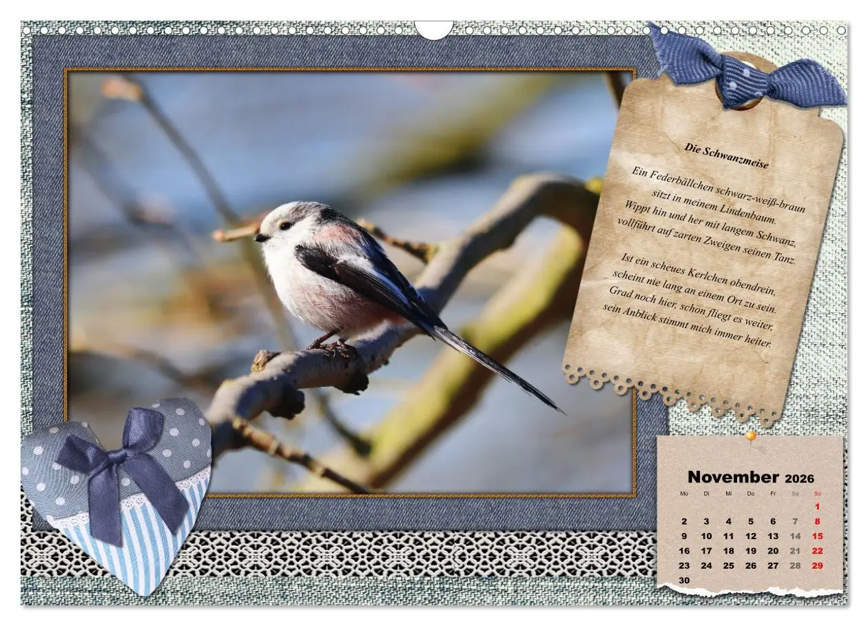 Bild: 9783457661468 | Der poetische Vogelkalender (Wandkalender 2026 DIN A3 quer),...