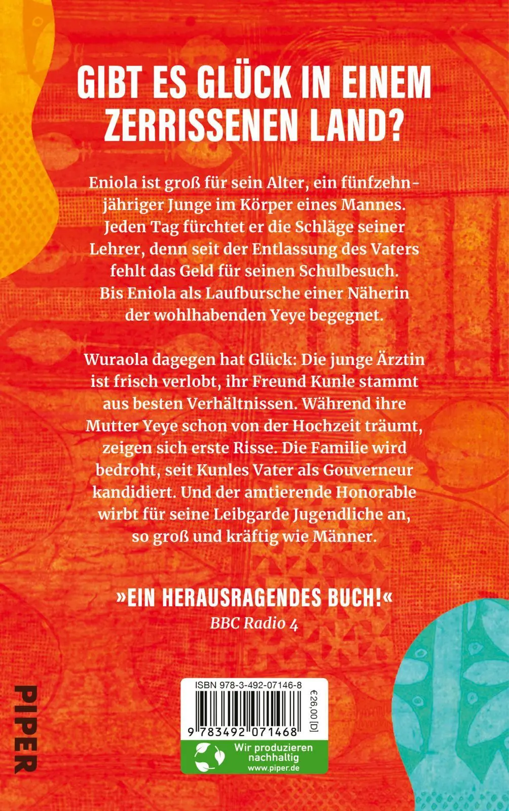 Rückseite: 9783492071468 | Das Glück hat seine Zeit | Roman Booker Prize 2023 (Longlist) | Buch
