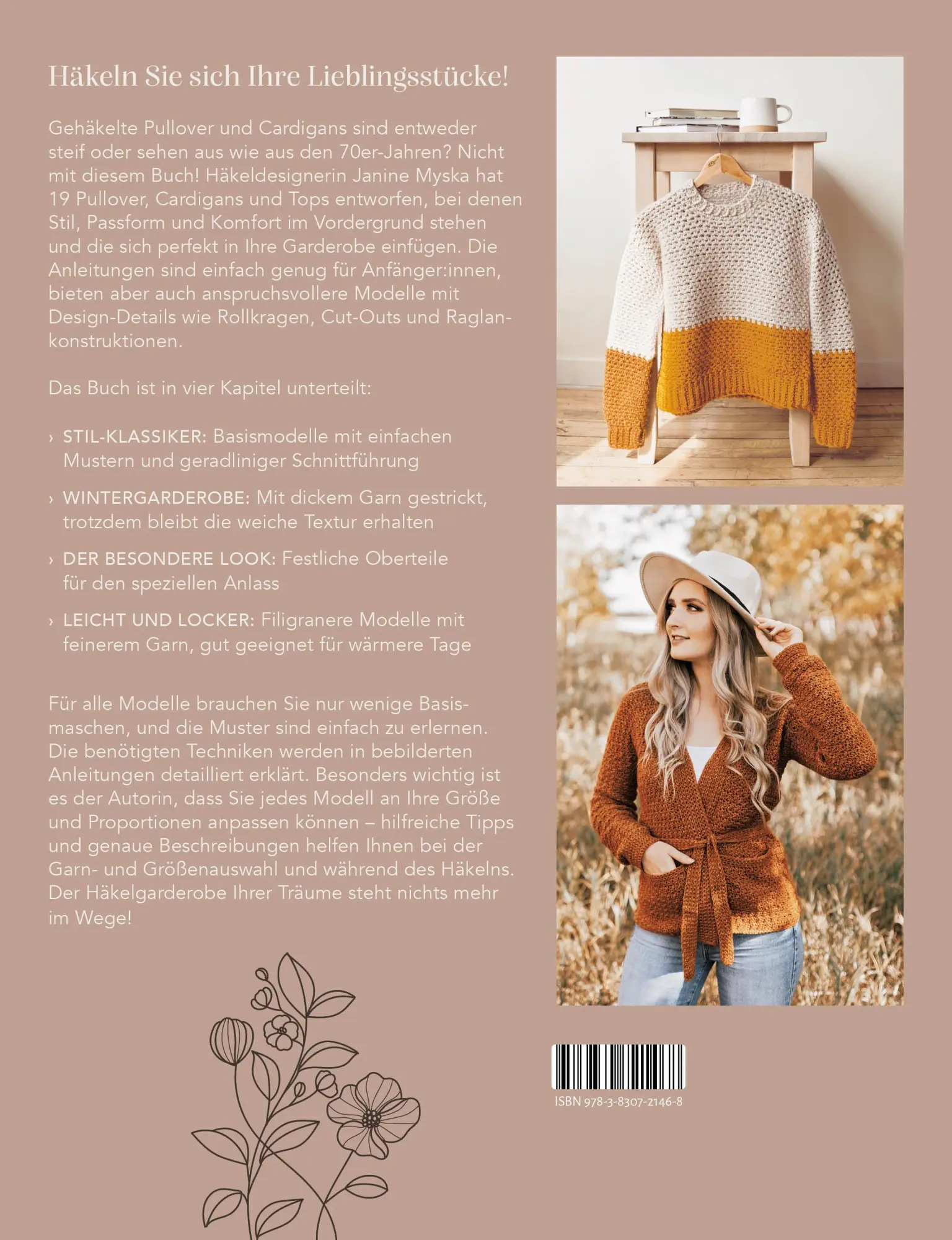 Rückseite: 9783830721468 | Lieblingspullover häkeln | Janine Myska | Taschenbuch | 192 S. | 2024
