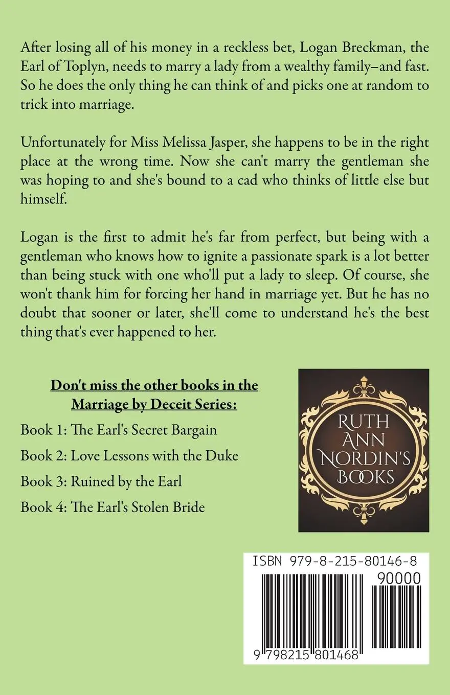 Rückseite: 9798215801468 | Ruined by the Earl | Ruth Ann Nordin | Taschenbuch | Englisch | 2023