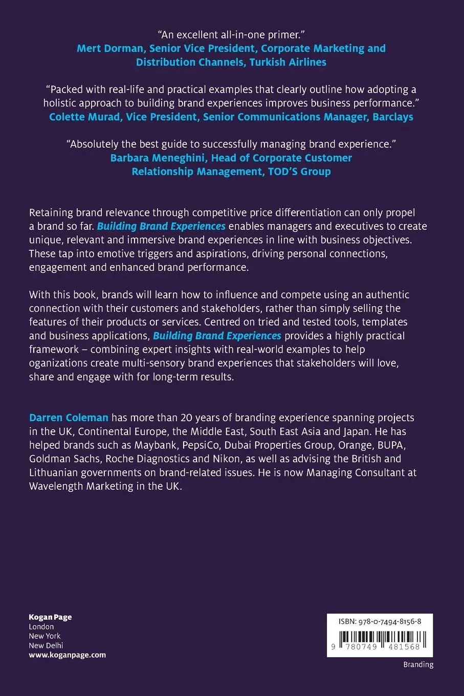 Rückseite: 9780749481568 | Building Brand Experiences | Darren Coleman | Taschenbuch | Englisch