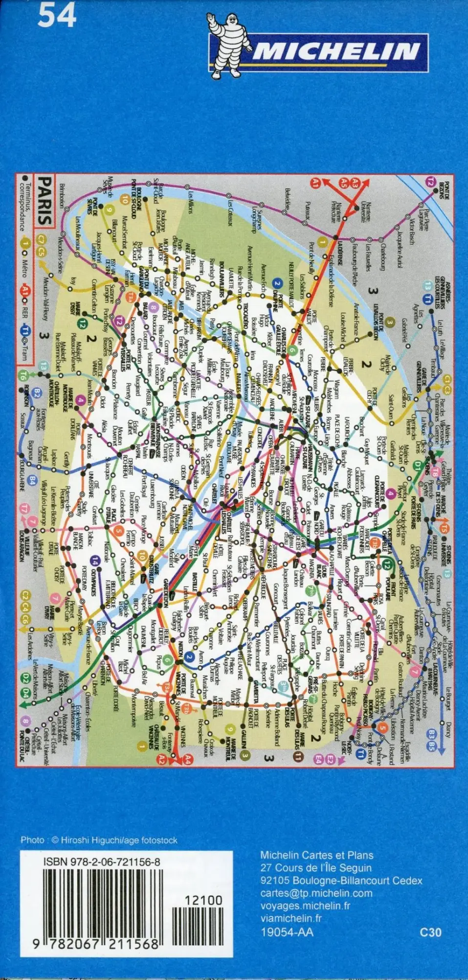 Bild: 9782067211568 | Paris - Michelin City Plan 54 | City Plans | Michelin | (Land-)Karte