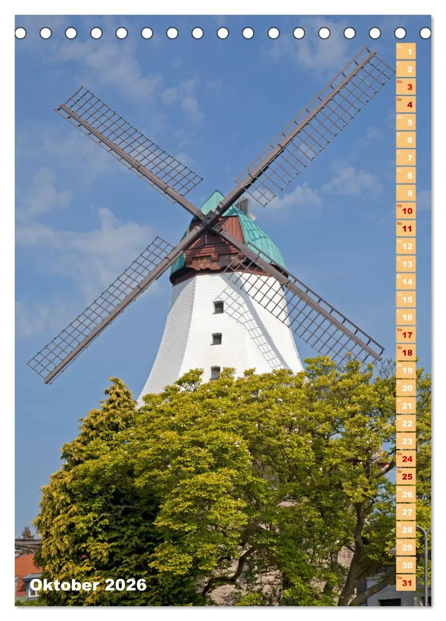 Bild: 9783516361568 | Deutschlands historische Windmühlen (Tischkalender 2026 DIN A5...