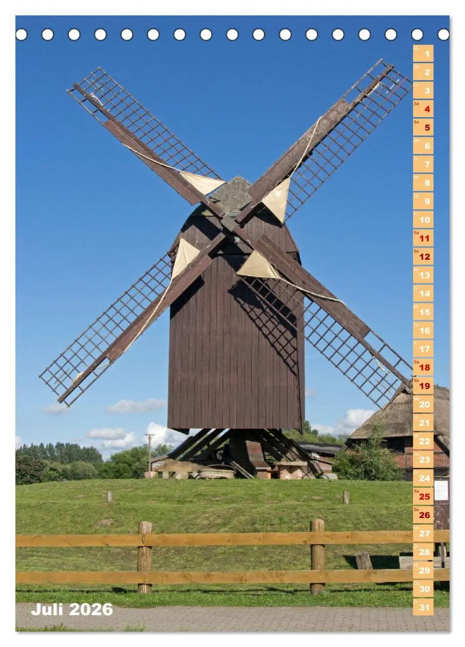 Bild: 9783516361568 | Deutschlands historische Windmühlen (Tischkalender 2026 DIN A5...