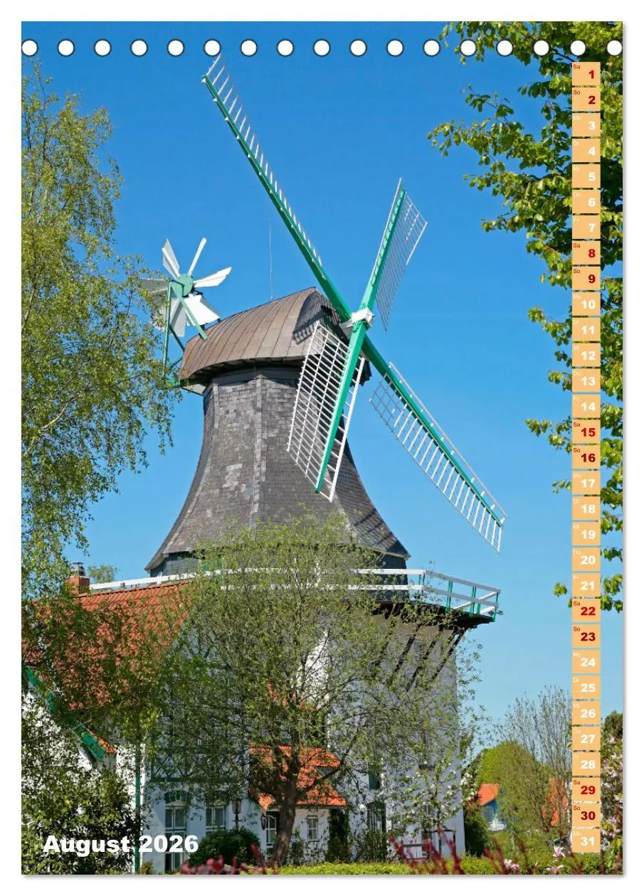 Bild: 9783516361568 | Deutschlands historische Windmühlen (Tischkalender 2026 DIN A5...