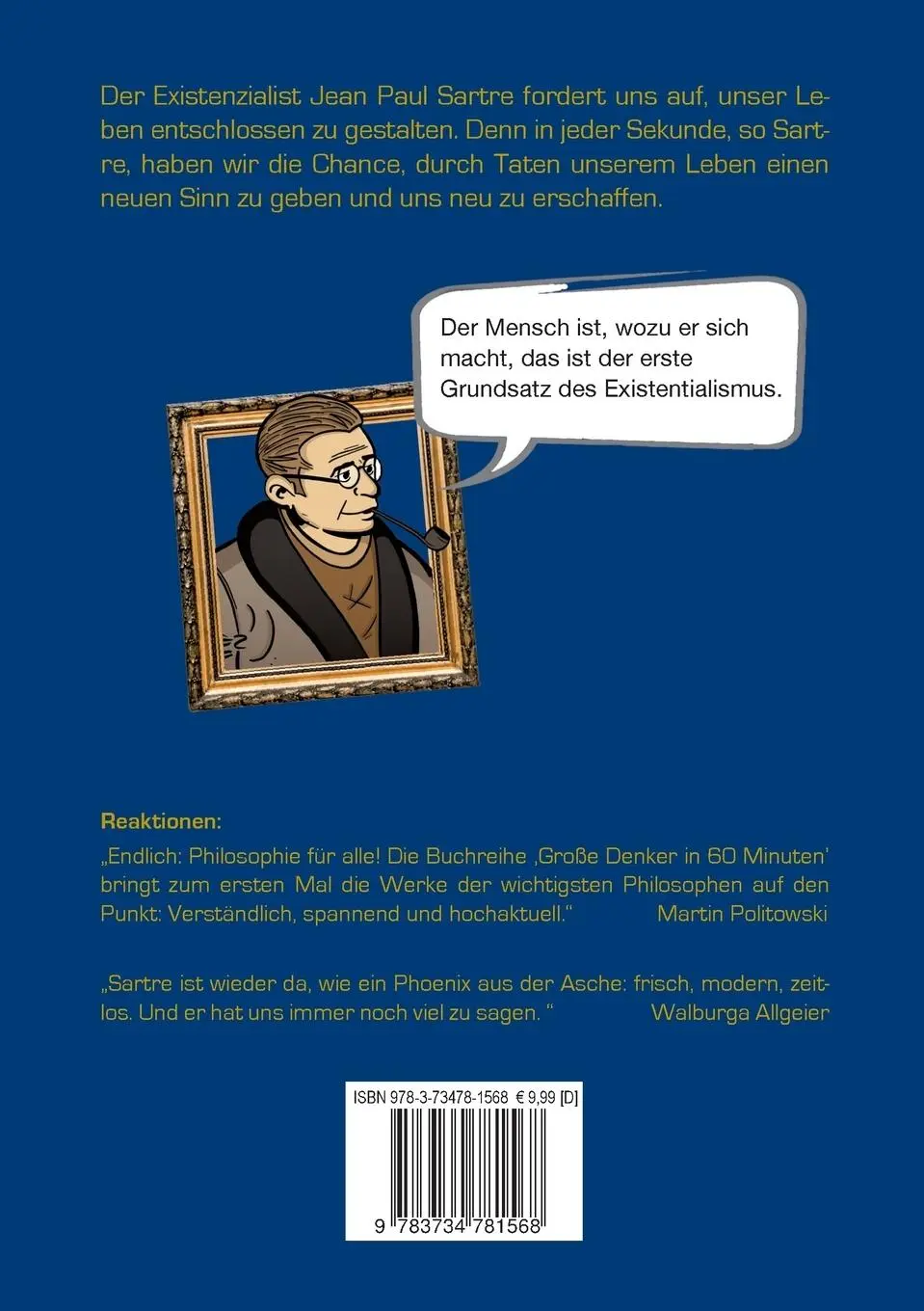 Rückseite: 9783734781568 | Sartre in 60 Minuten | Walther Ziegler | Taschenbuch | 116 S. | 2015