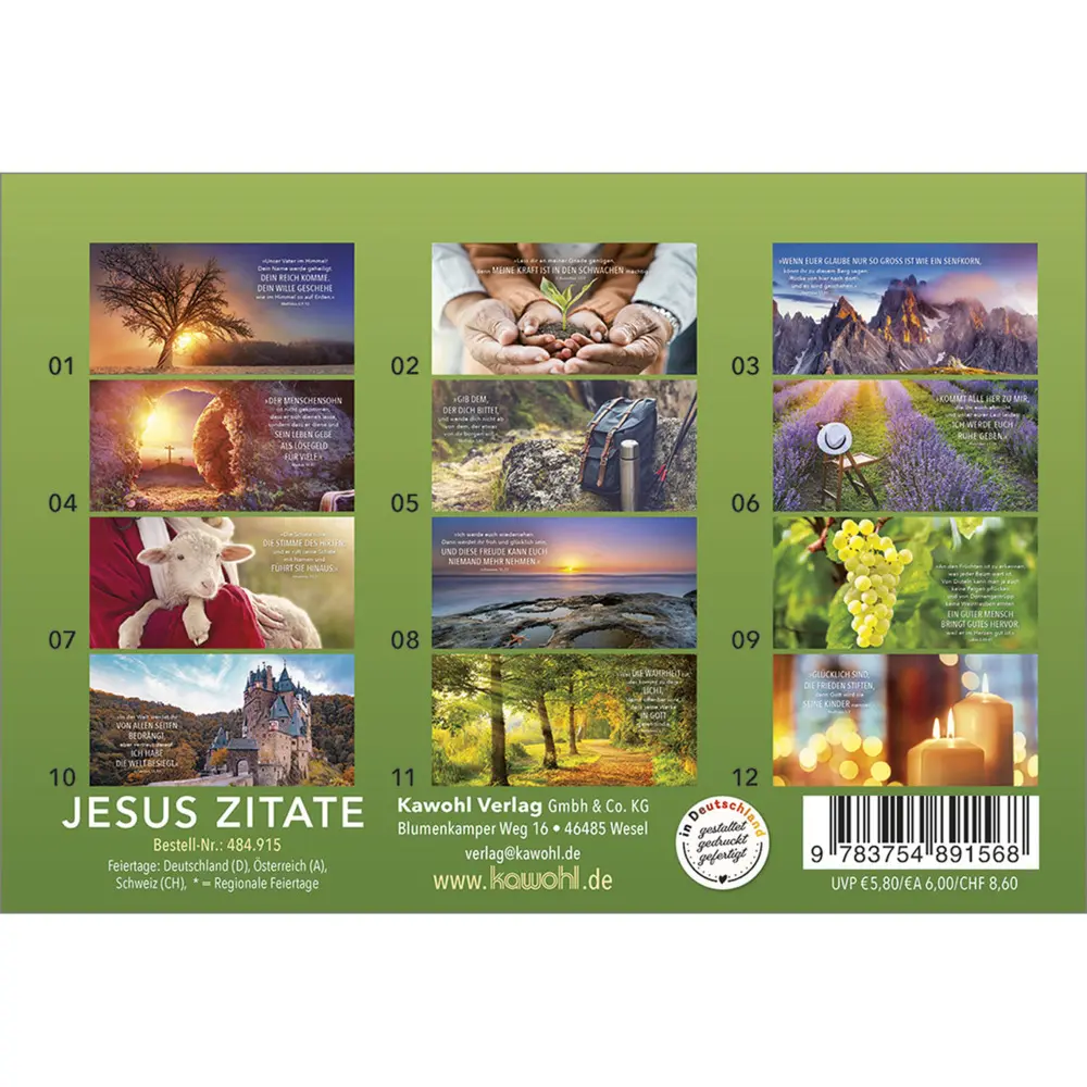 Bild: 9783754891568 | Jesus Zitate 2026 | Wegweisende Worte und brillante Bilder | Kalender