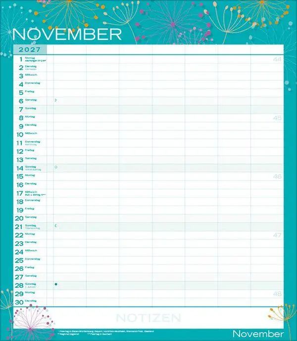 Bild: 9783819301568 | Multiplaner - Colour your time 2027 | Verlag Korsch | Kalender | 14 S.