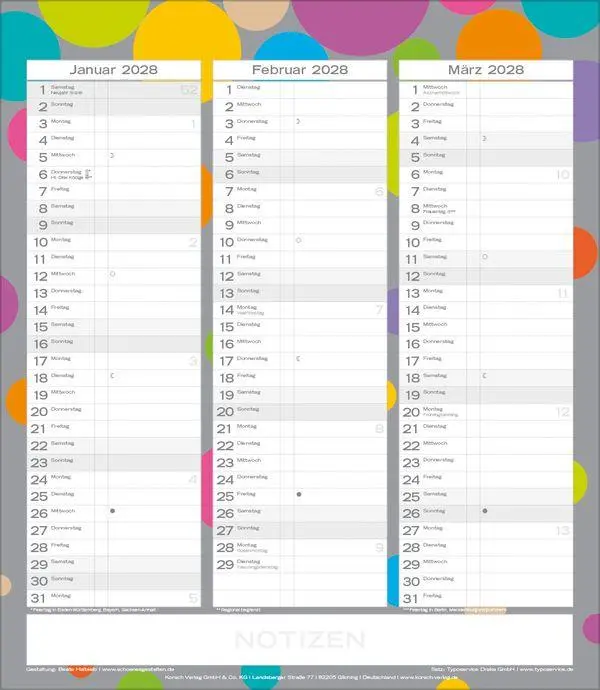 Bild: 9783819301568 | Multiplaner - Colour your time 2027 | Verlag Korsch | Kalender | 14 S.