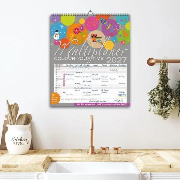 Bild: 9783819301568 | Multiplaner - Colour your time 2027 | Verlag Korsch | Kalender | 14 S.