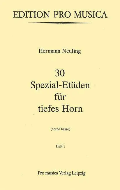 30 Spezial-Etüden für tiefes Horn