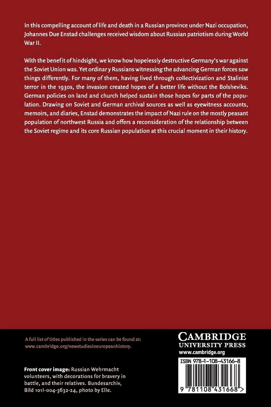 Rückseite: 9781108431668 | Soviet Russians under Nazi Occupation | Johannes Due Enstad | Buch