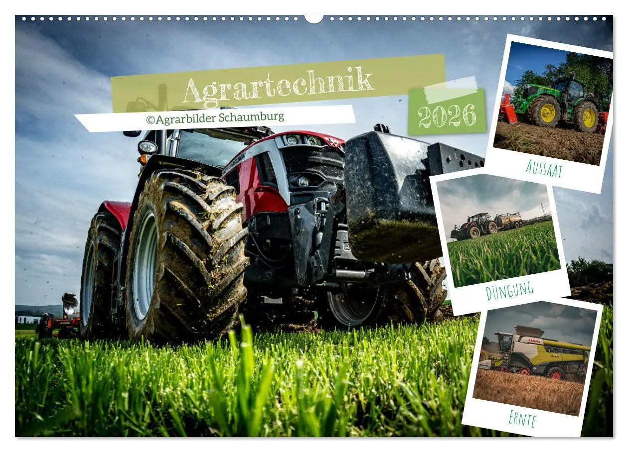 Cover: 9783457491768 | Agrartechnik (Wandkalender 2026 DIN A2 quer), CALVENDO Monatskalender