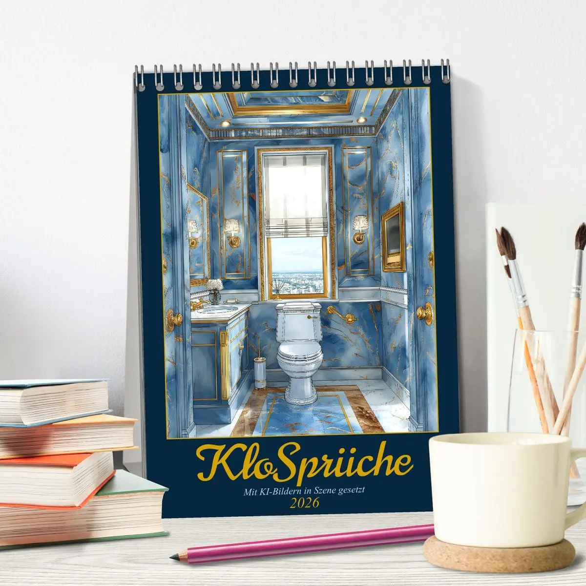 Bild: 9783516271768 | Klosprüche (Tischkalender 2026 DIN A5 hoch), CALVENDO Monatskalender