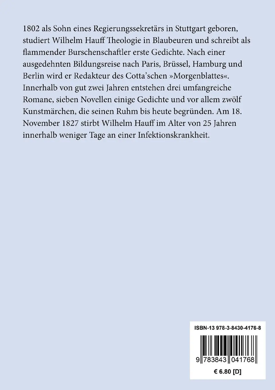 Rückseite: 9783843041768 | Der Scheik von Alessandria und seine Sklaven | Wilhelm Hauff | Buch